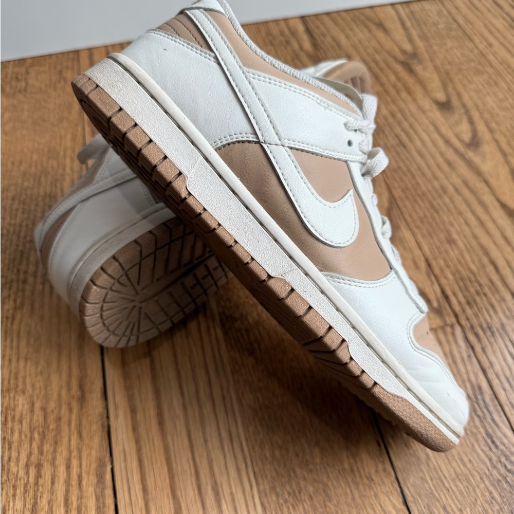 White and Tan Nike Dunks